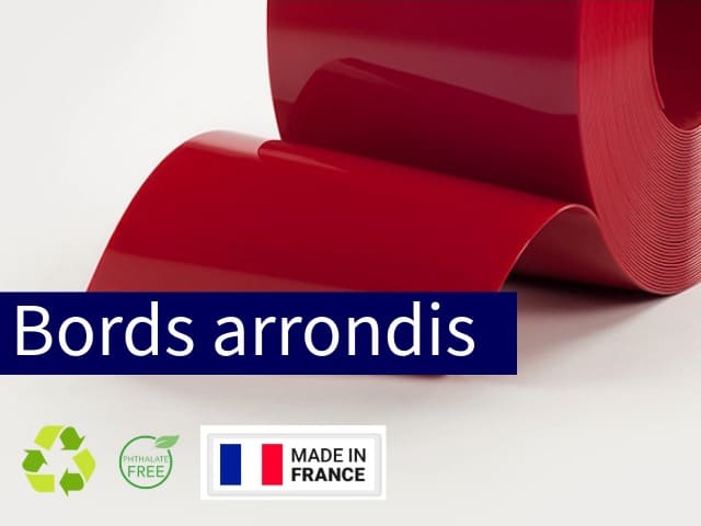 PVC souple orange opaque avec bords arrondis